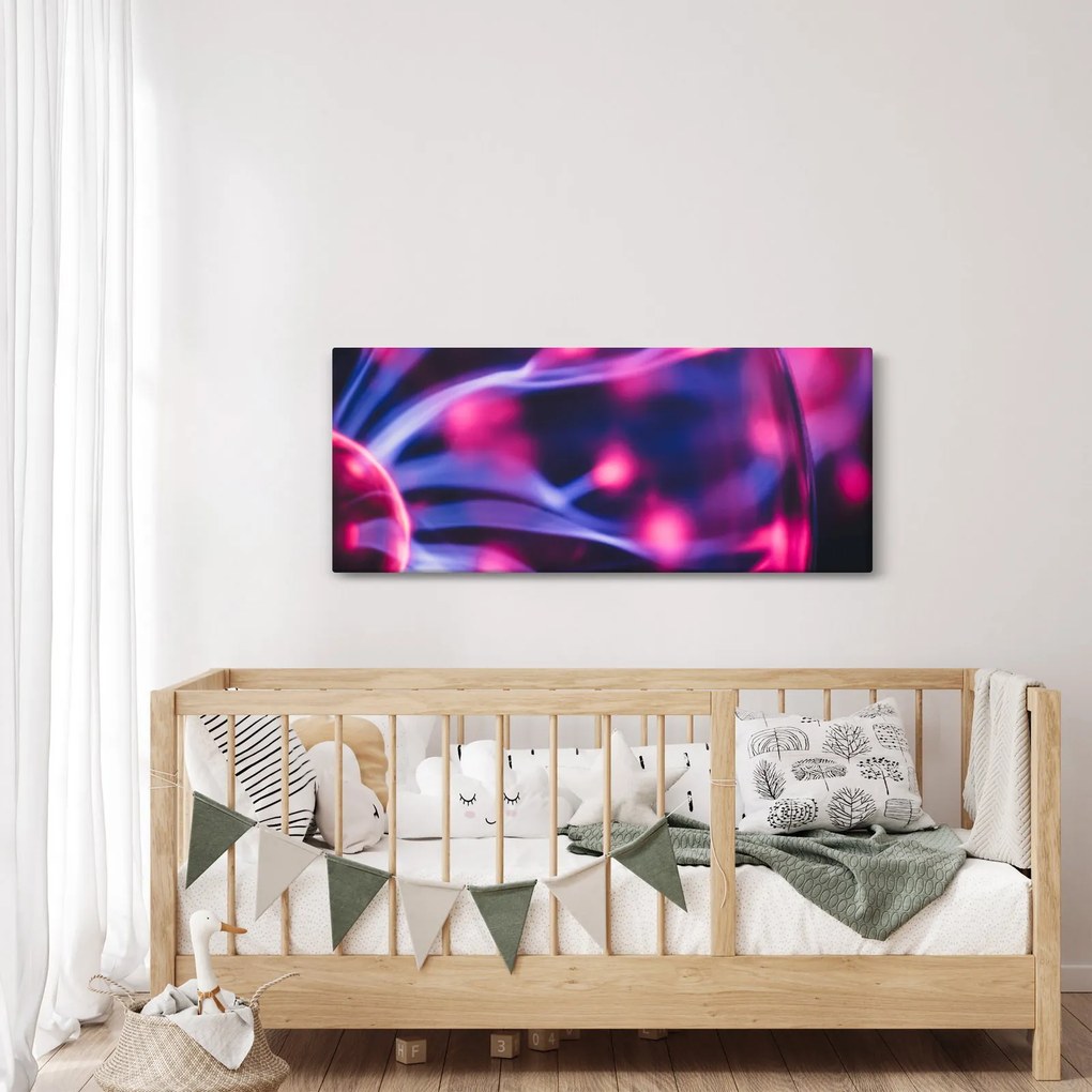 Absztrakt lila kép (120x50 cm)