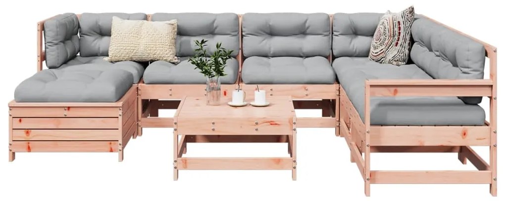 vidaXL 8 részes tömör duglászfenyő kerti kanapészett