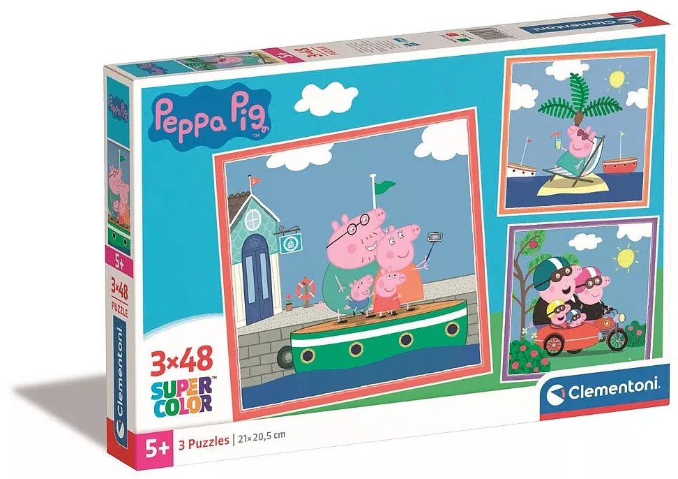 Peppa malac puzzle 3x48 db-os (Relaxing)