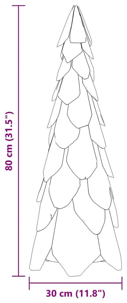 Karácsonyfa állvánnyal Barna 80 cm Tömör tíkfa