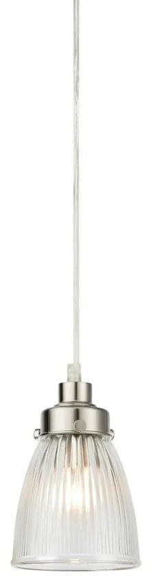 Ezüstszínű függőlámpa üveg búrával ø 11 cm Bellis – Markslöjd