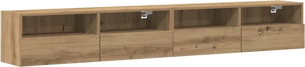 vidaXL TV Fali Szekrény 2 pcs kézműves tölgy 100 x 30 x 30 cm Faanyag