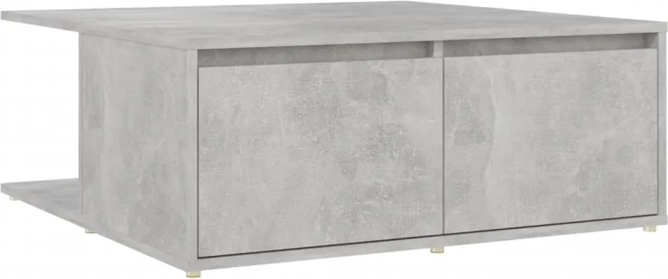 vidaXL betonszürke szerelt fa dohányzóasztal 80 x 80 x 31 cm