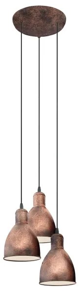 Eglo 49493 - Csillár PRIDDY 1 3xE27/60W/230V