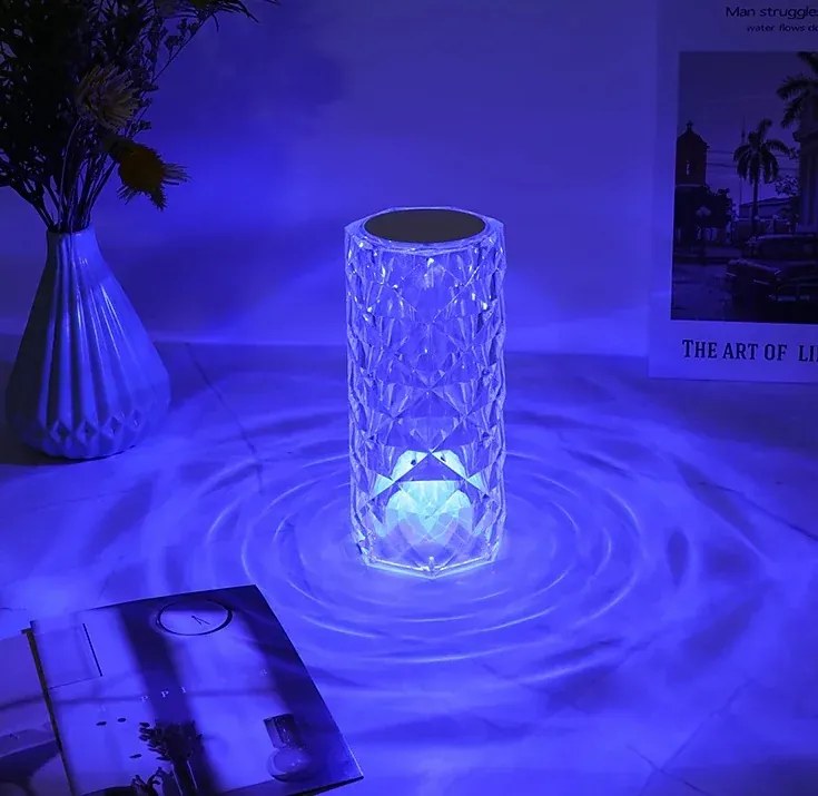 Zaparkorun LED kristály érintőlámpa 16 színű fénnyel