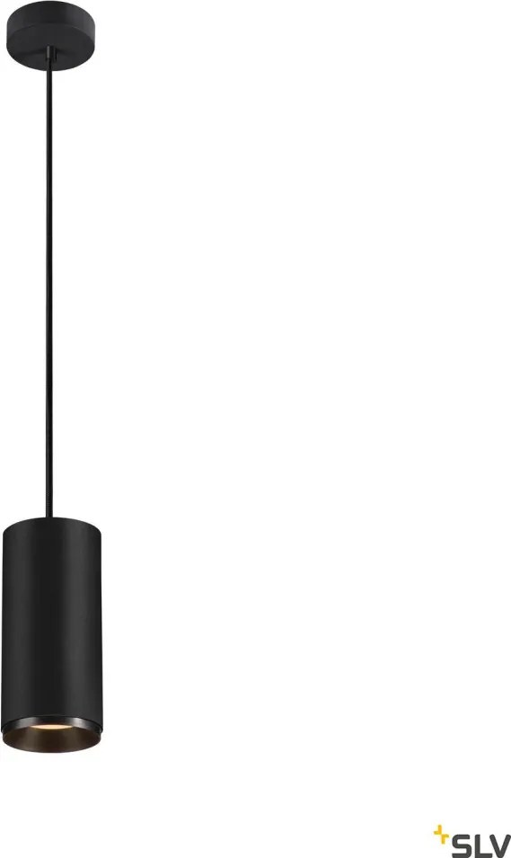 SLV 1004338 NUMINOS PD PHASE L Hengeres Függesztett Lámpa Fekete LED IP20