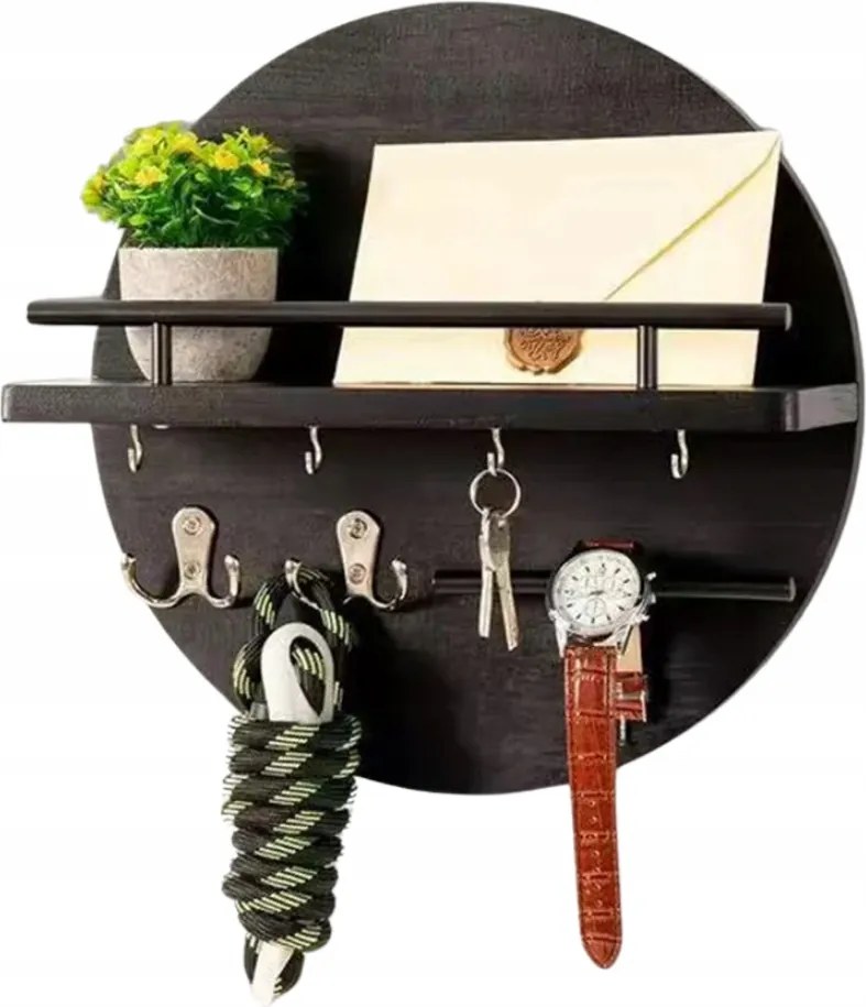 Dikom Kulcstartó Előszobába Fa Polcos rusztikus loft