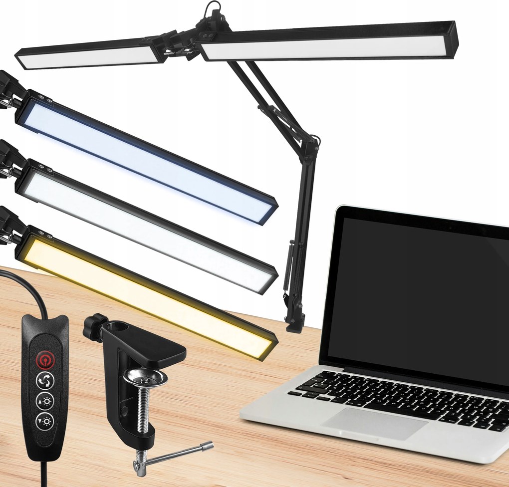 LED-es asztali lámpa Árnyékmentes Állítható Iskolai Rajzoló Usb Irodai