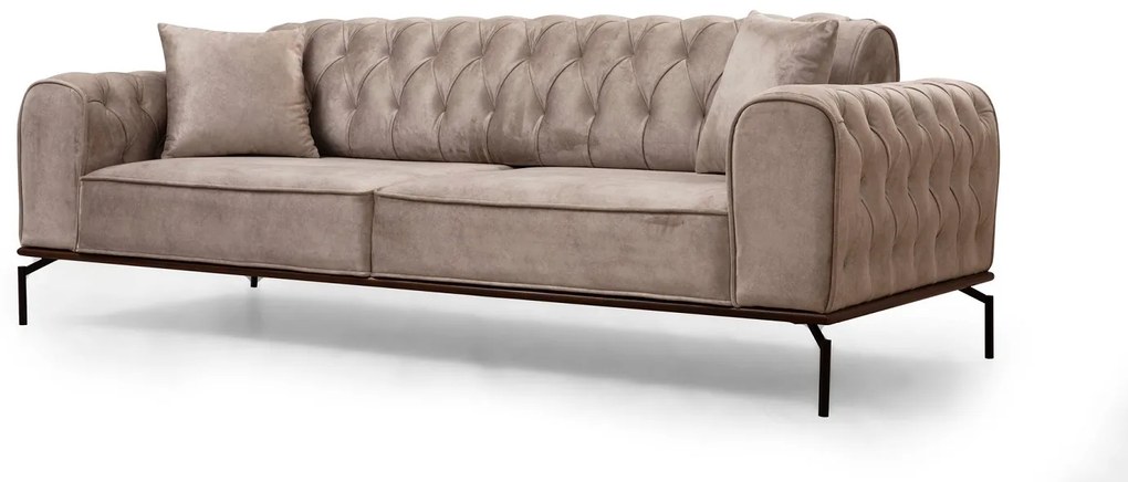 Design 3-személyes kanapé Tamarice 230 cm krém