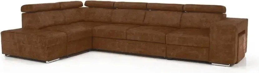 Ülőgarnitúra, barna, balos, MALAGA