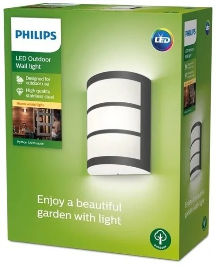 Philips - LED Kültéri fali lámpa PYTHON LED/6W/230V 2700K IP44