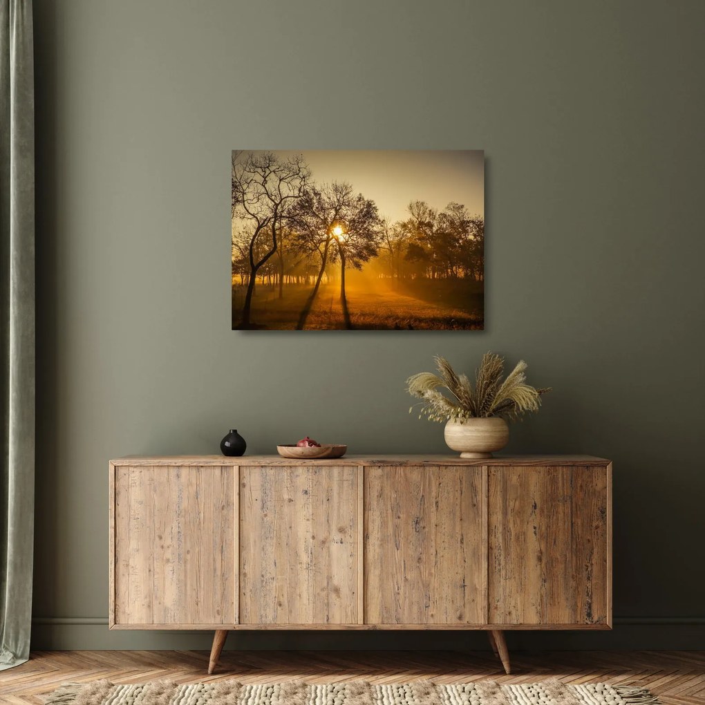 Napkelte kép (üvegen) (70x50 cm)