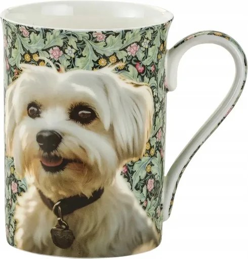 Porcelán bögre 350 ml kutya kutyus Máltai Bone China Morris Dogs