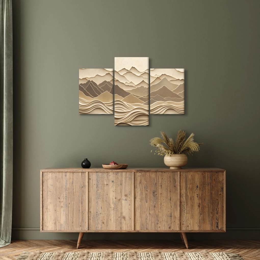 Kép - 3D hegyvonalak (90x60 cm)