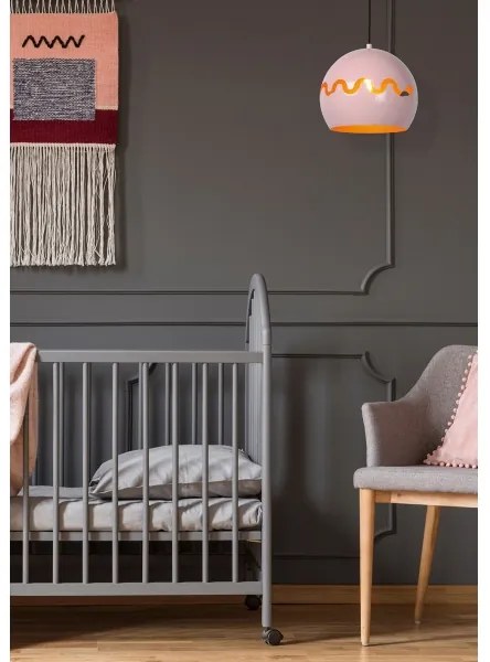 Lucide 30484/28/66 - Csillár zsinóron CORENTIN 1xE27/60W/230V rózsaszín