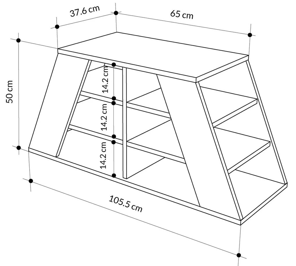 Cipőtároló Pyramid Shoe Bench - Oak, White