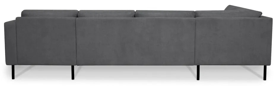 Sötétszürke sarokkanapé (bal oldali-U alakú) Hero – Scandic