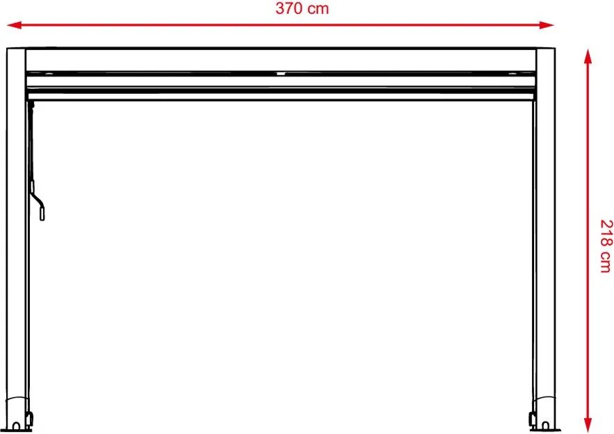 Redőny a 4 M-es bioklimatikus pergolához