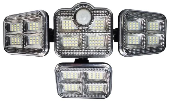 LED Napelemes reflektor mozgás- és szürkületérzékelővel 30W/3,7V 2400 mAh IP47 + távirányító