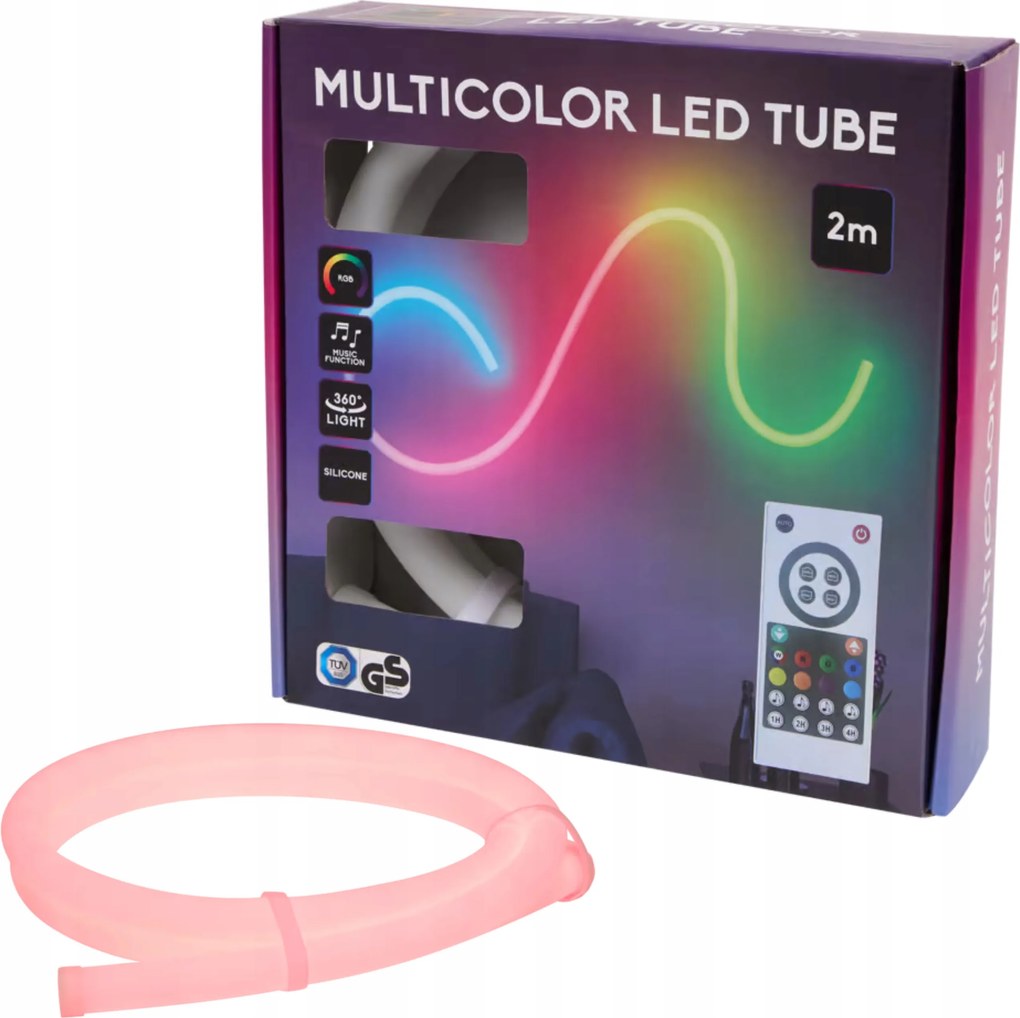 Többszínű Led szalag 2m távirányítóval Rgb fényeffektek rugalmas