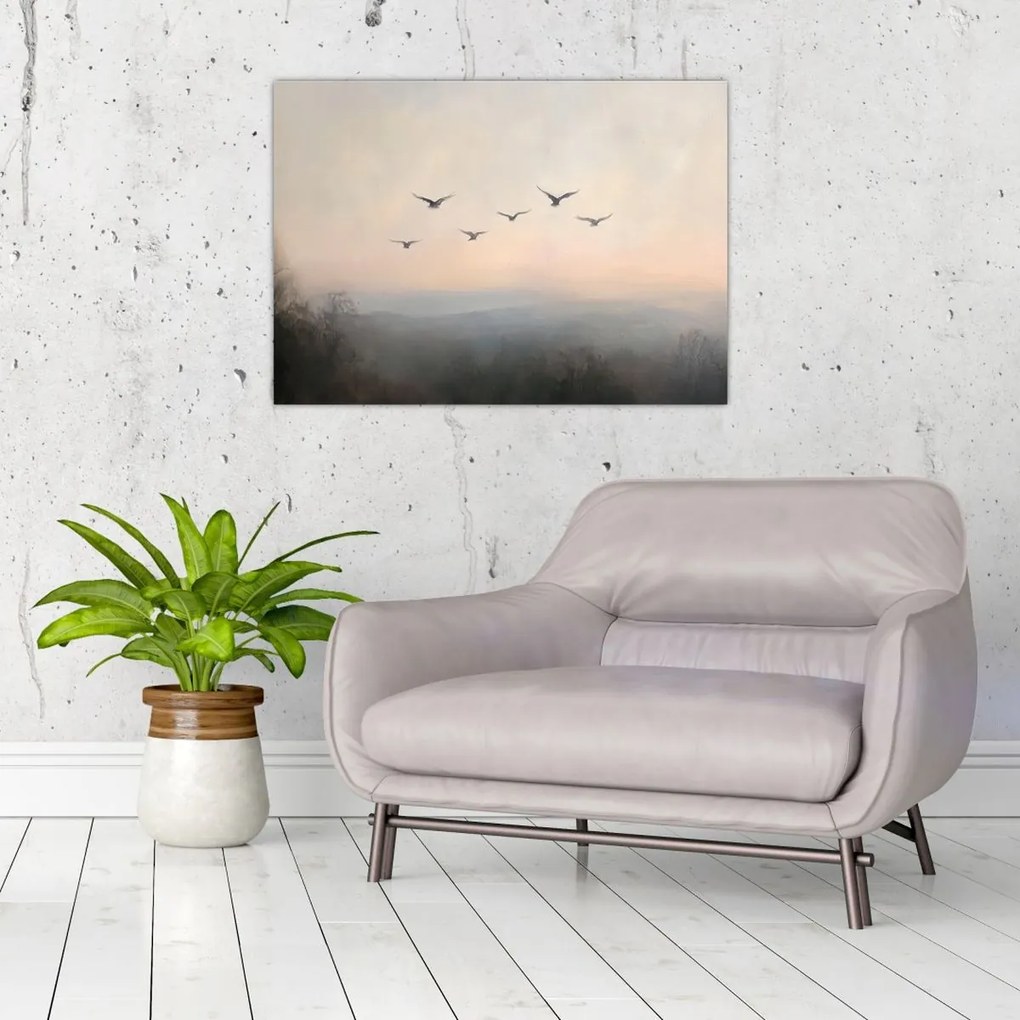 Kép - Madárcsapat (70x50 cm)