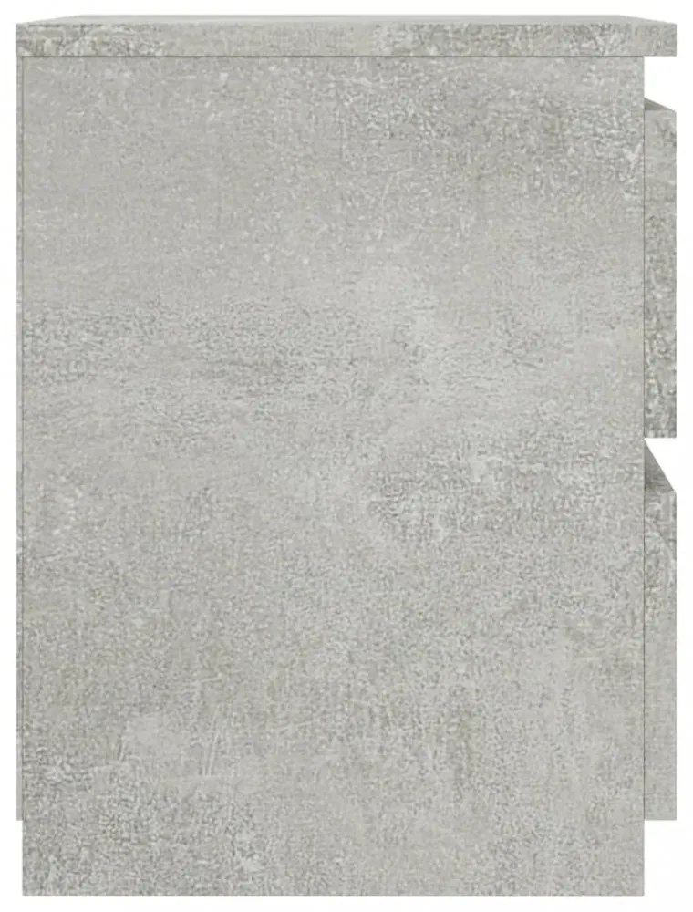2 db betonszürke szerelt fa éjjeliszekrény 30 x 30 x 40 cm