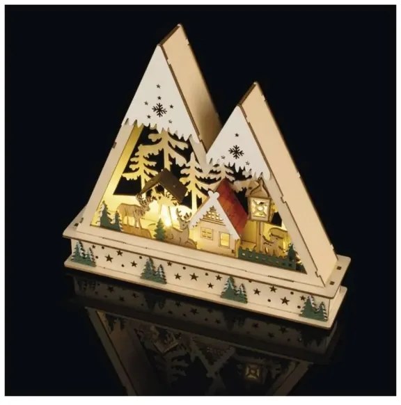 LED karácsonyi dekoráció LED/0,6W/2xAA karácsonyi tájkép