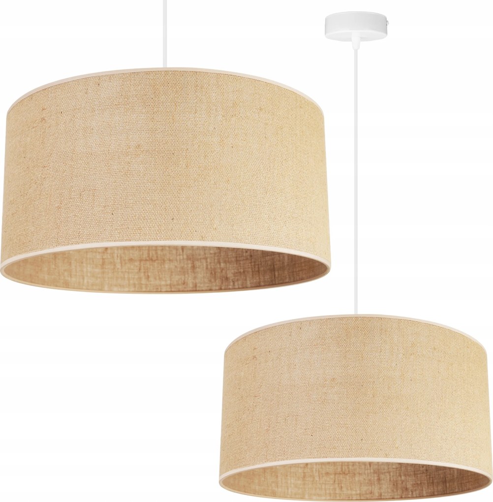 Függő Lámpa Mennyezeti Csillár Szimpla Boho Juta Kerek Lámpabúra 45 CM