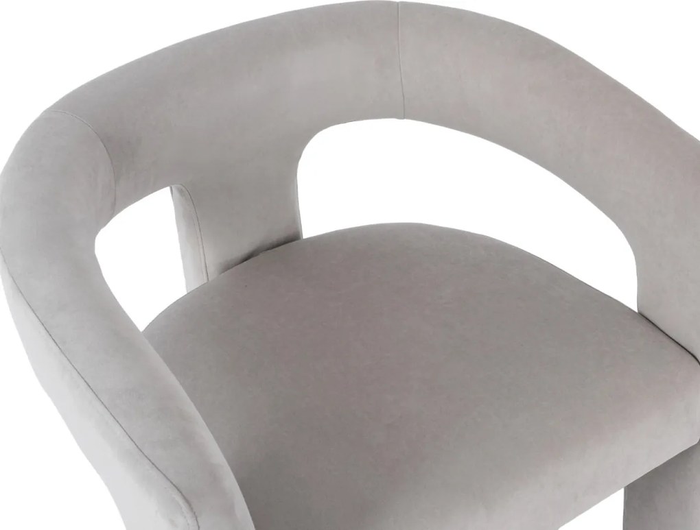 Fotel Wypoczynkowy LILLE Szary Welurowy