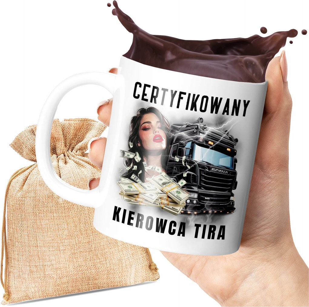 Minősített Kamionsofőr Mintás Bögre Ideális A Munkához 330 ML