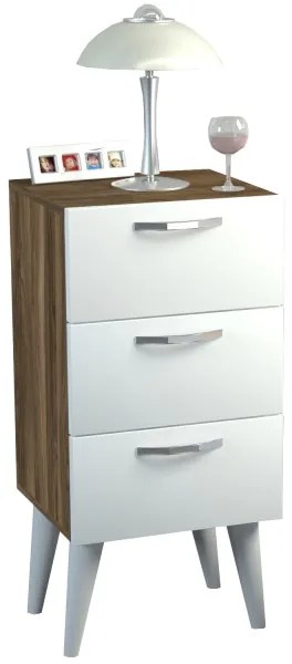 Éjjeli szekrényke BELLINI 80x40 cm barna/fehér