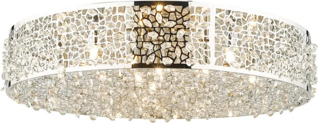 DAR LIGHTING KOT6450 KOTARO Kristály Mennyezeti Lámpa Rozsdamentes Acél G9 IP20