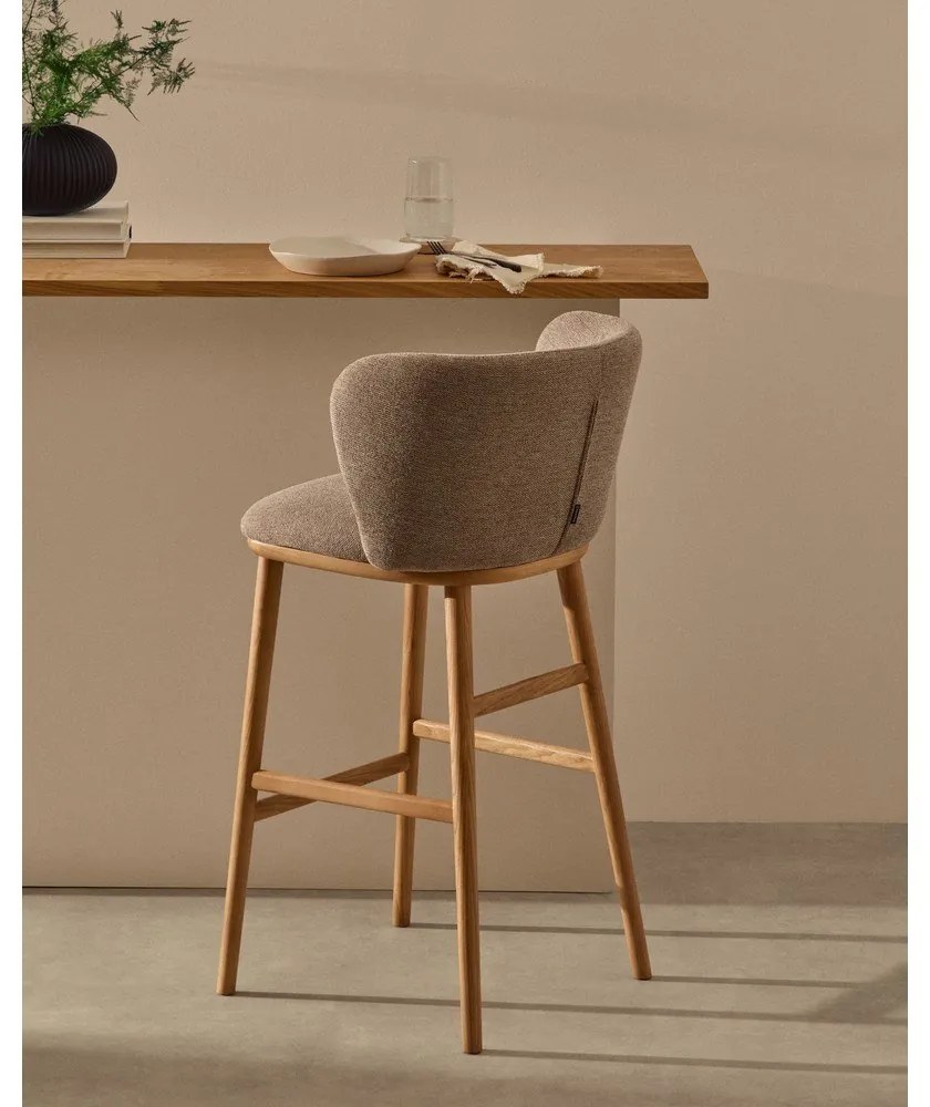 Világosbarna bárszék (ülésmagasság 65 cm) Ciselia – Kave Home