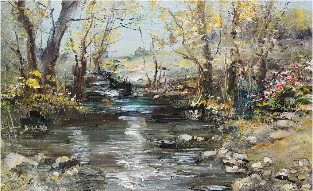 Fotótapéta Flizelin Dekoratív az irodába Erdei patak 416x254 Ragasztó