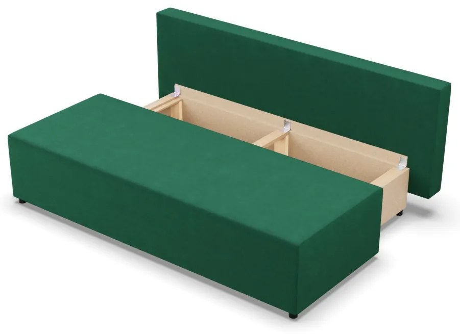 Nobu kanapé, bársony, zöld