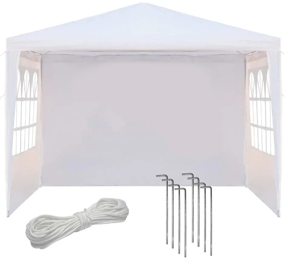 Party sátor fehér színben, 3 méretben-3x3 méteres