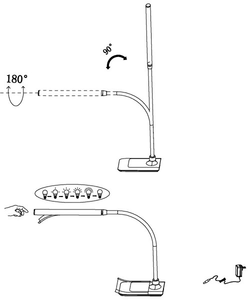 Eglo 96435 - LED Asztali lámpa LAROA LED/3,5W/230V fehér