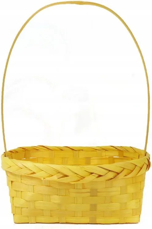 Téglalap alakú kosár sárga Húsvéti Karácsonyi kompozíció