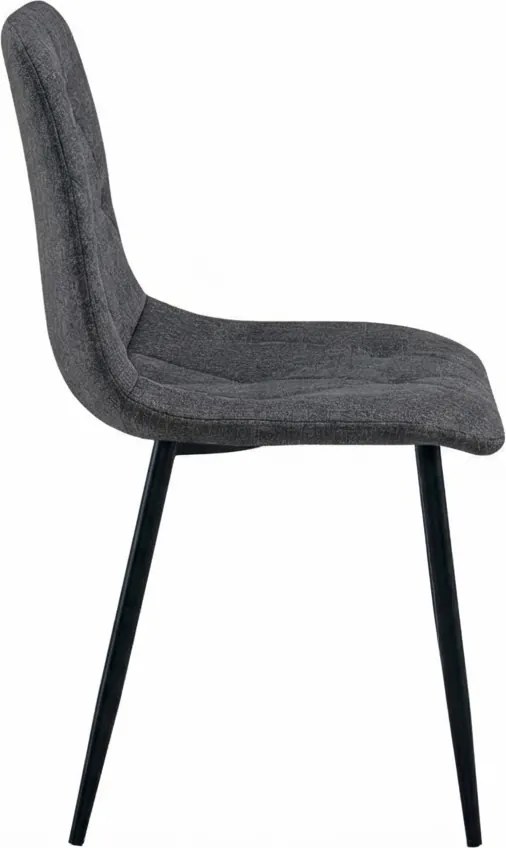 Sötétszürke LIBRA STONE GREY szék fekete lábakkal