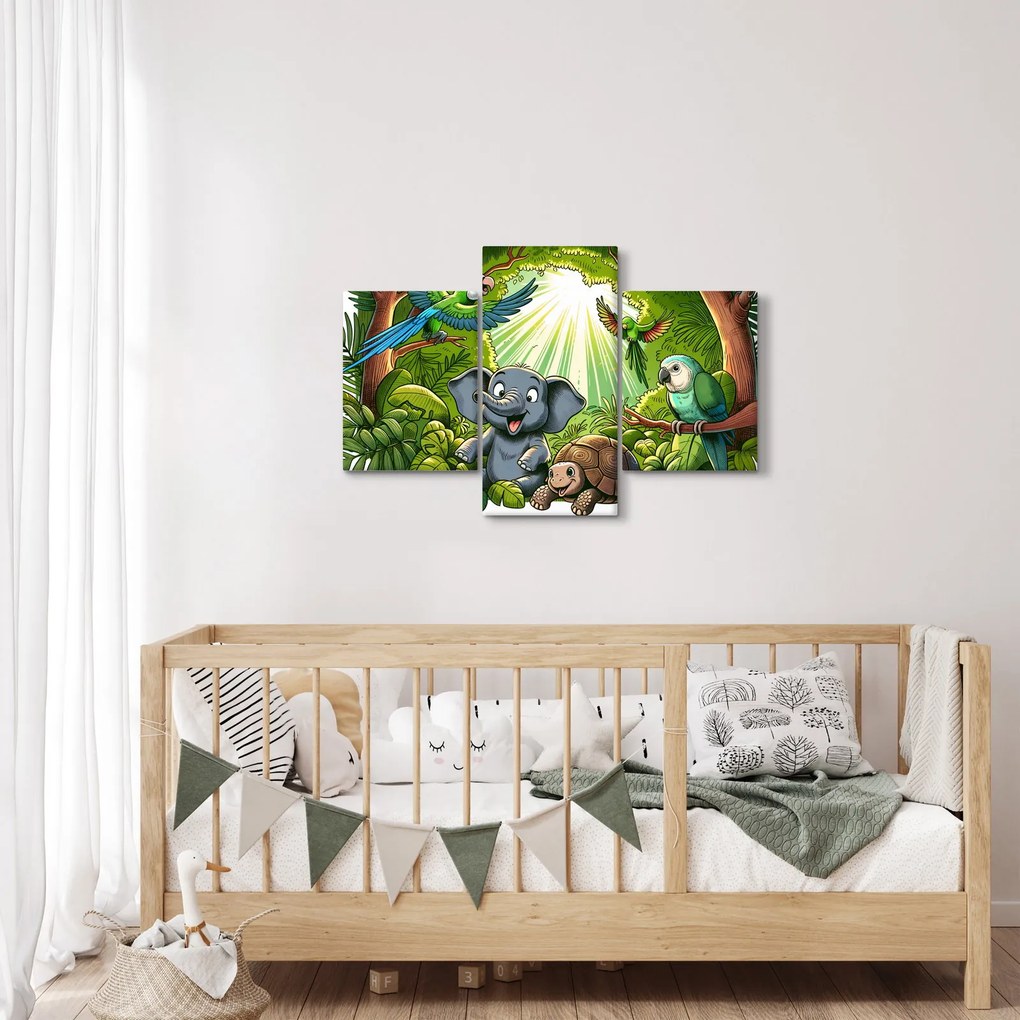 Kép - Vidám állatkák (90x60 cm)