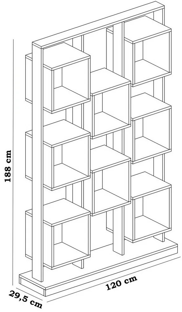 Edge Black and White könyvespolc