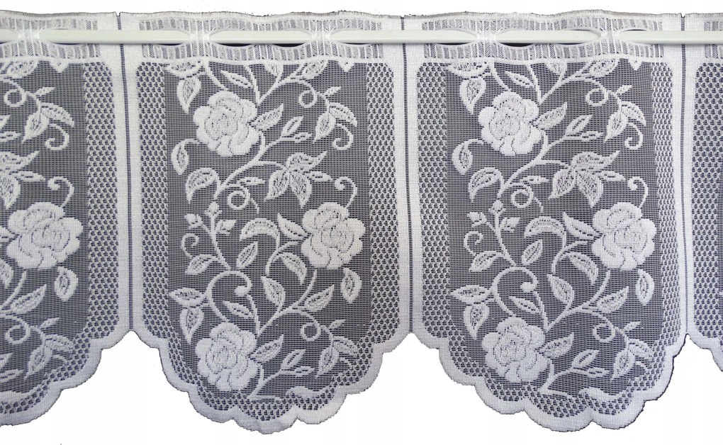 Mg Irigység jacquard fehér 4104 300x30cm kész M