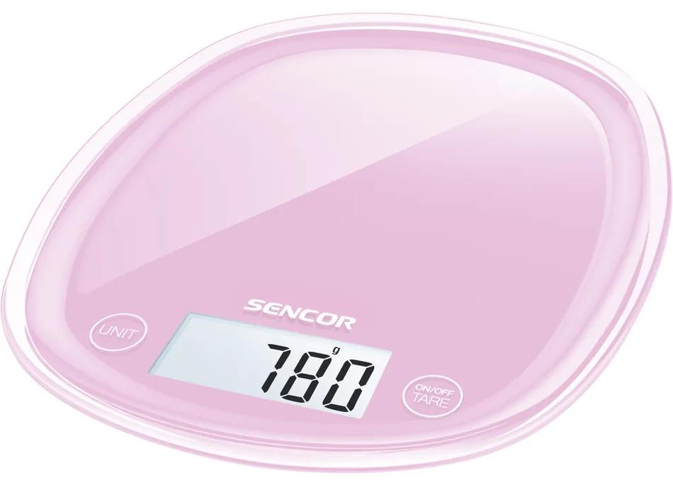 Sencor SKS 38RS konyhai mérleg, rózsaszín