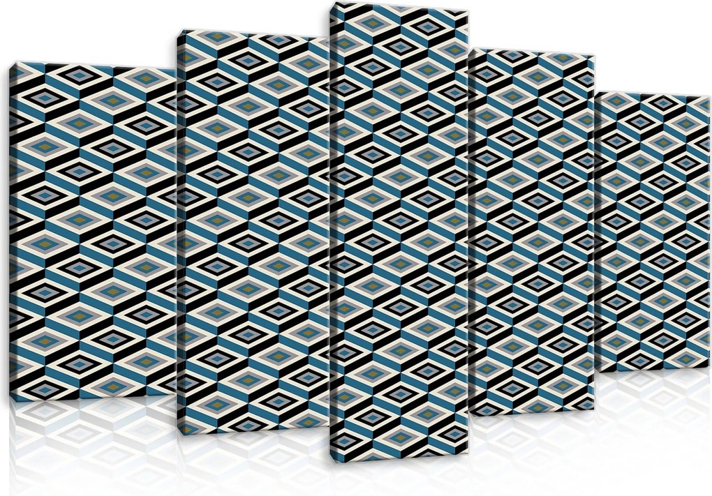 Vászonkép 100x60 Geometrikus minta illúzió 3D absztrakt modern rombuszok