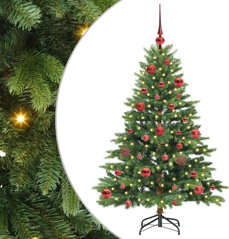 vidaXL Mű karácsonyfa 150 LED-del állvánnyal Zöld 150 cm PE és PVC