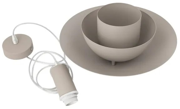 Kábeles függőlámpa FERRO 1xE27/15W/230V szürke