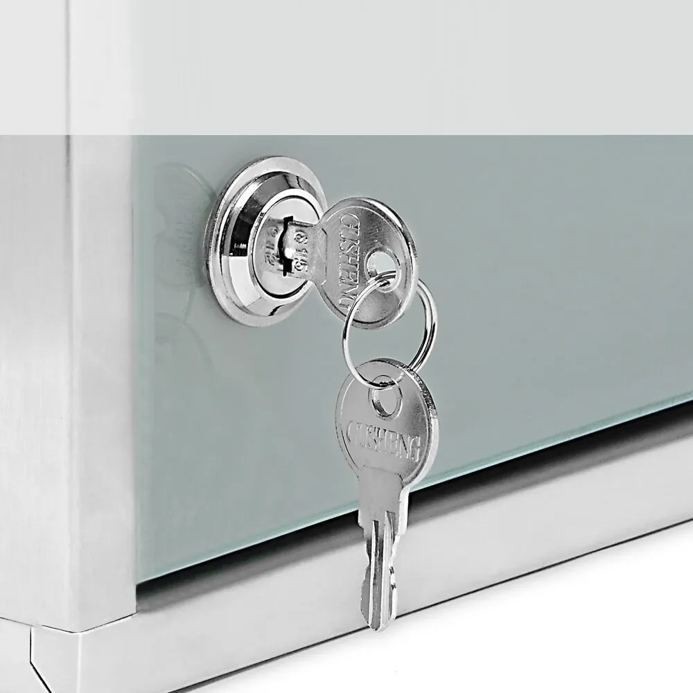 SAVE fali elsősegélydoboz, 25x12x48,5cm, ezüst Monzana