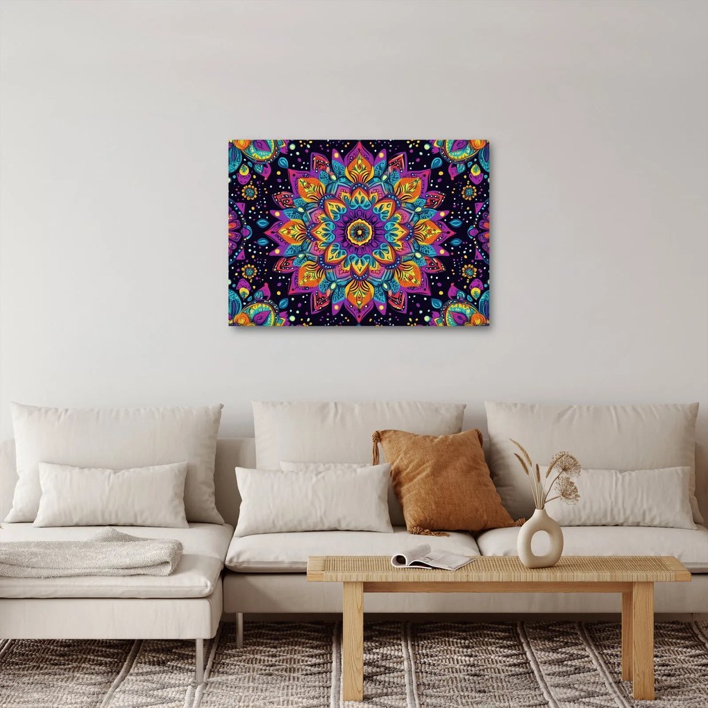 Kép - Kaleidoszkópos mandala (70x50 cm)