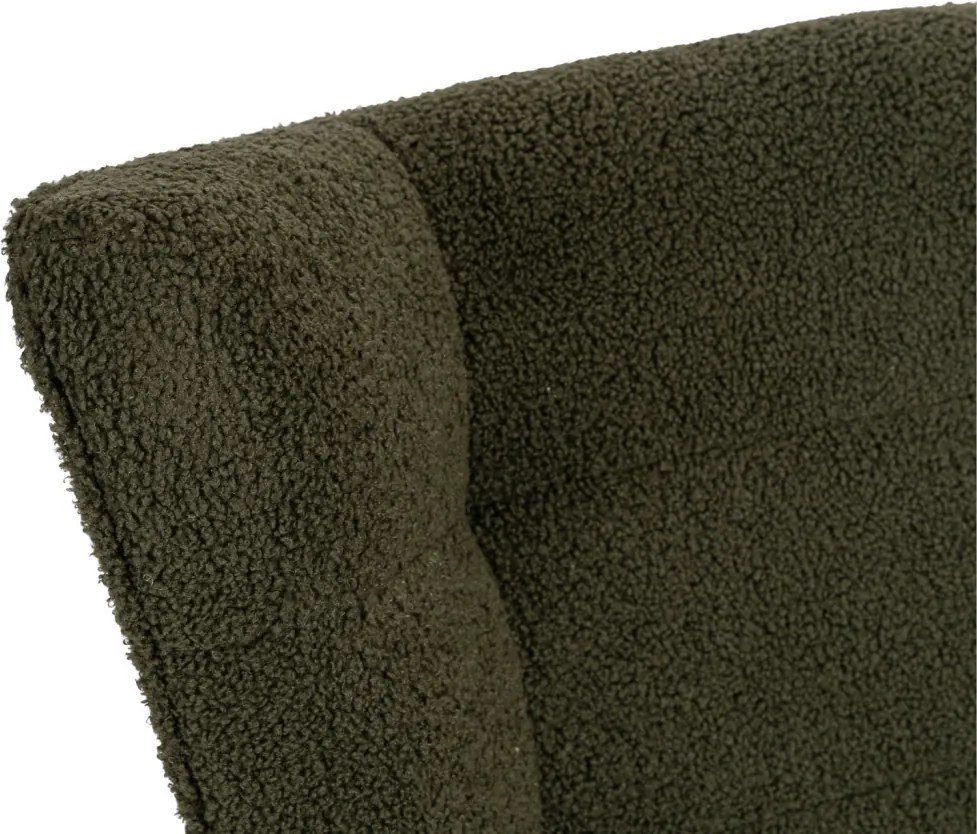 JACKSON hintafotel zöld bouclé kárpittal
