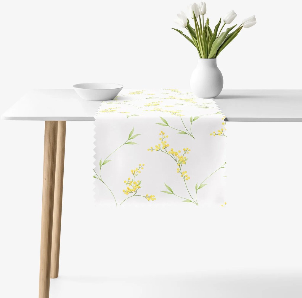 Goldea teflonbevonatú asztali futó - mimózavirágok 50x120 cm